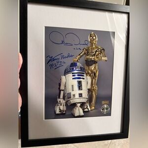AUTHENTIC STAR WARS SIGNATURES R2D2 KENNY BAKER C-3PO ANTHONY DANIELS SIGNED ART
